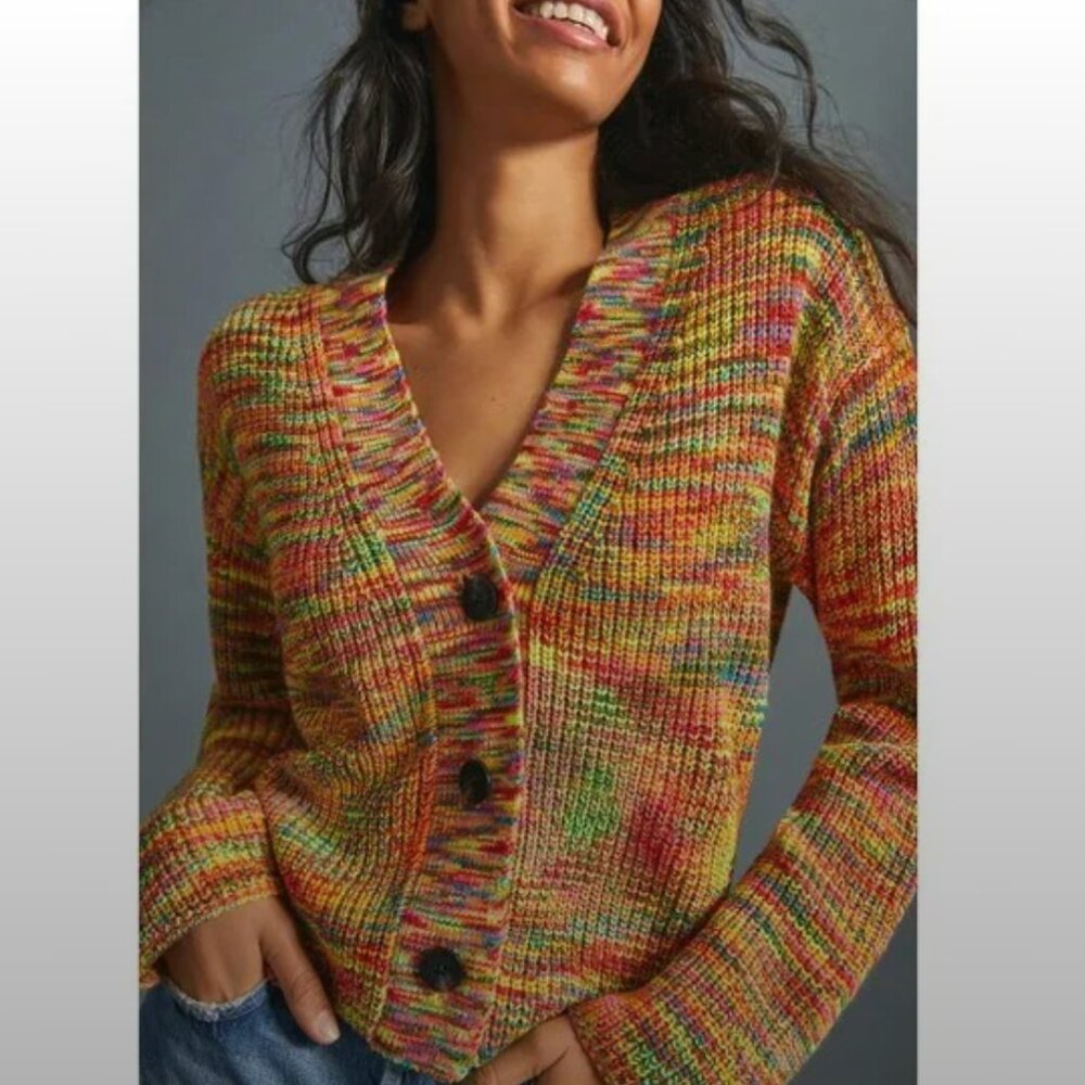 Scotch & Soda Tess Rainbow Multicolor Space-Dye Cardigan